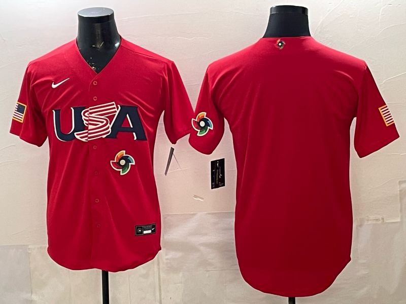 Men 2026 World Cub USA blank red Nike MLB Jersey 002->more jerseys->MLB Jersey